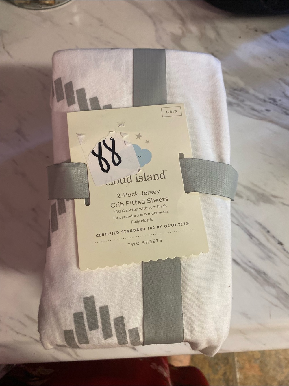 Target Grey Chevron and White Crib Sheet Set of 2